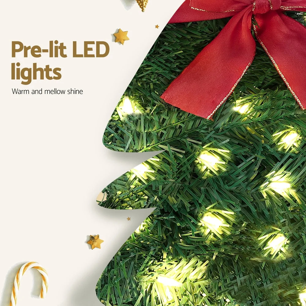 Jingle Jollys Cat Christmas Wreath Pre-lit 20 LED Xmas