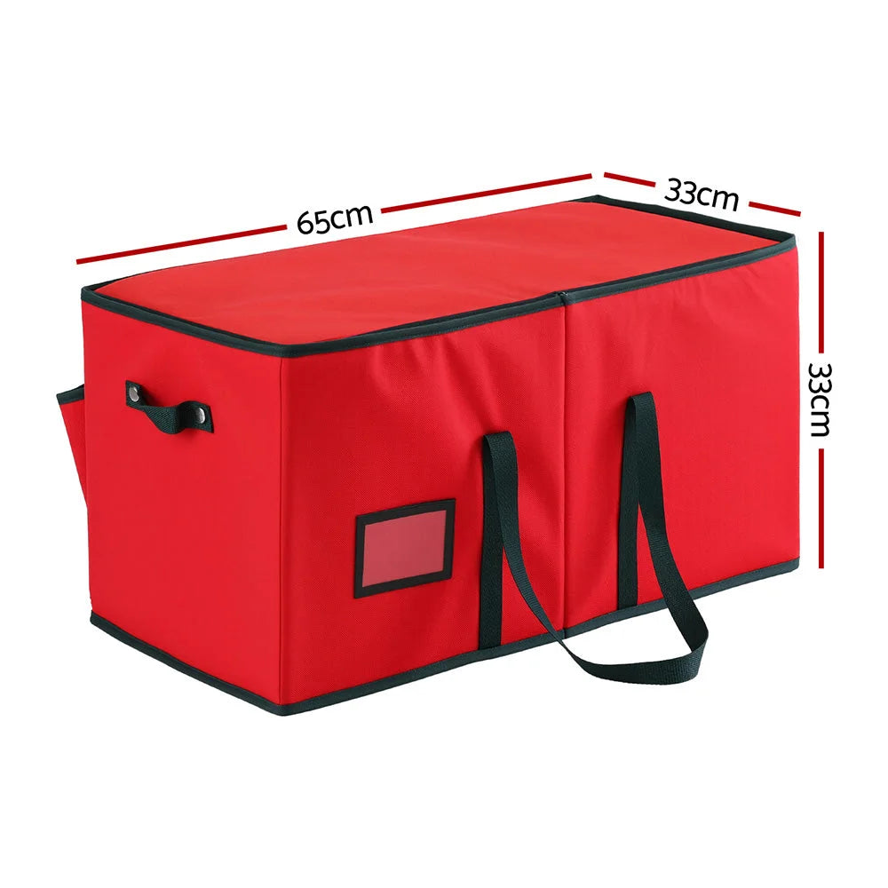 Jingle Jollys Christmas Baubles Storage Box 128 Slots Decor