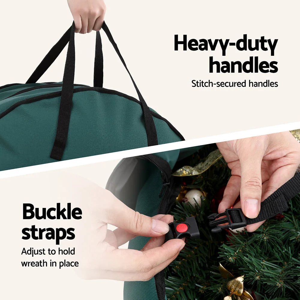 Jingle Jollys Christmas Garland Wreath Storage Bag 2-Tier