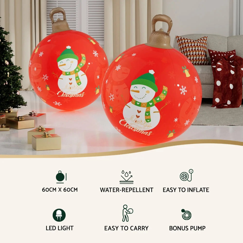 Jingle Jollys Christmas Inflatable Ball 60cm Illuminated