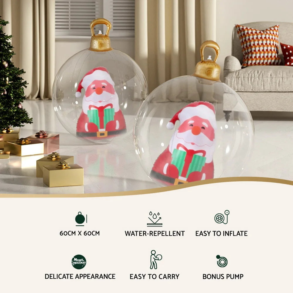 Jingle Jollys Christmas Inflatable Ball 60cm Santa