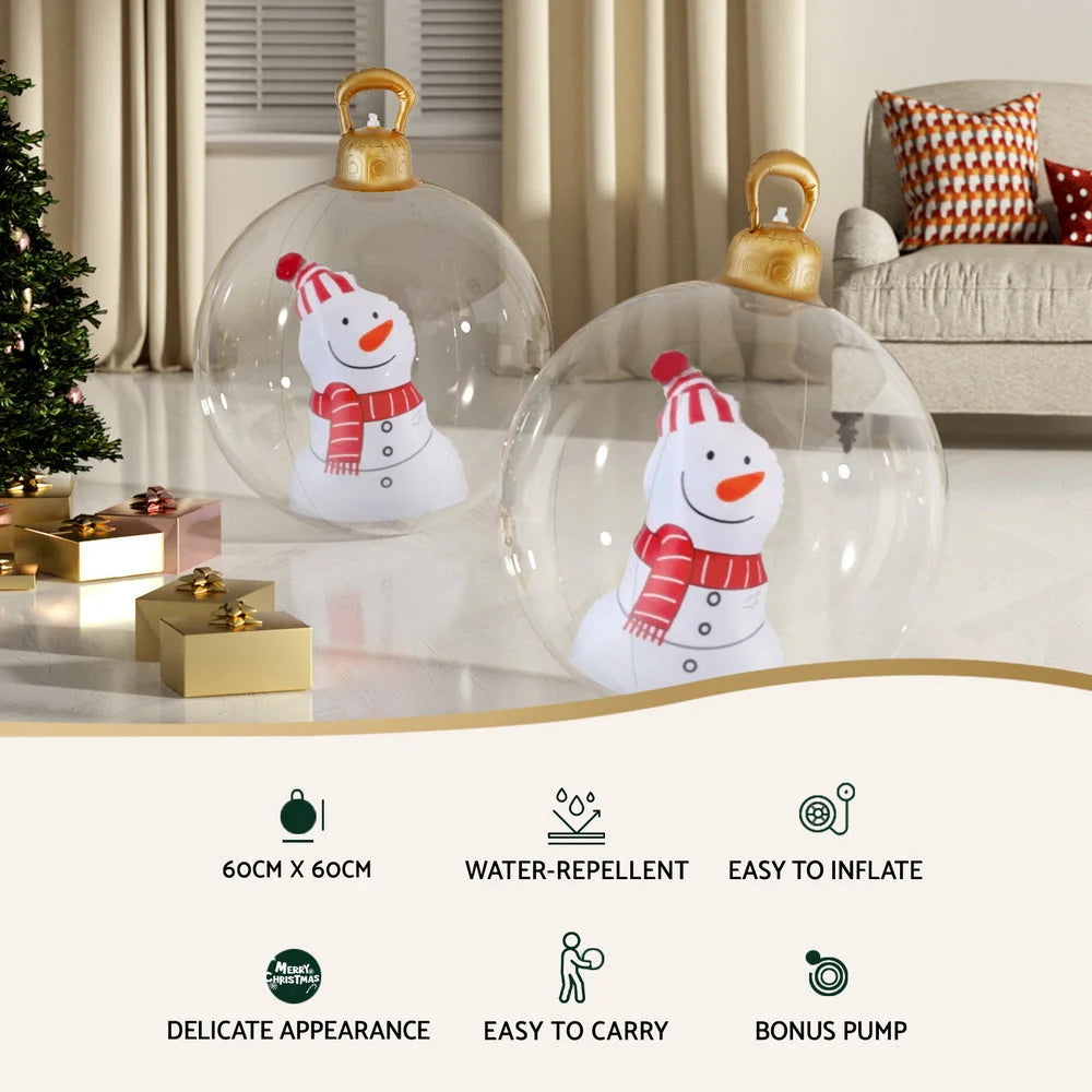 Jingle Jollys Christmas Inflatable Ball 60cm Snowman