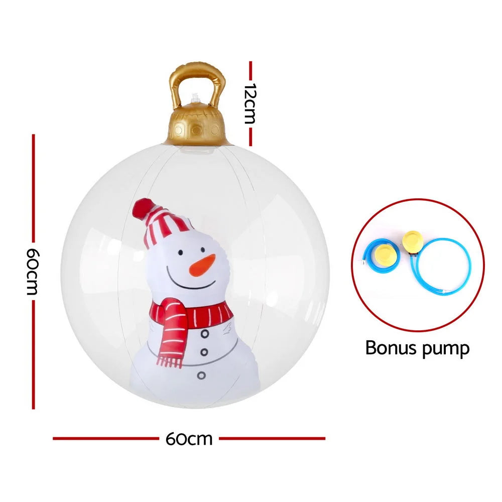 Jingle Jollys Christmas Inflatable Ball 60cm Snowman