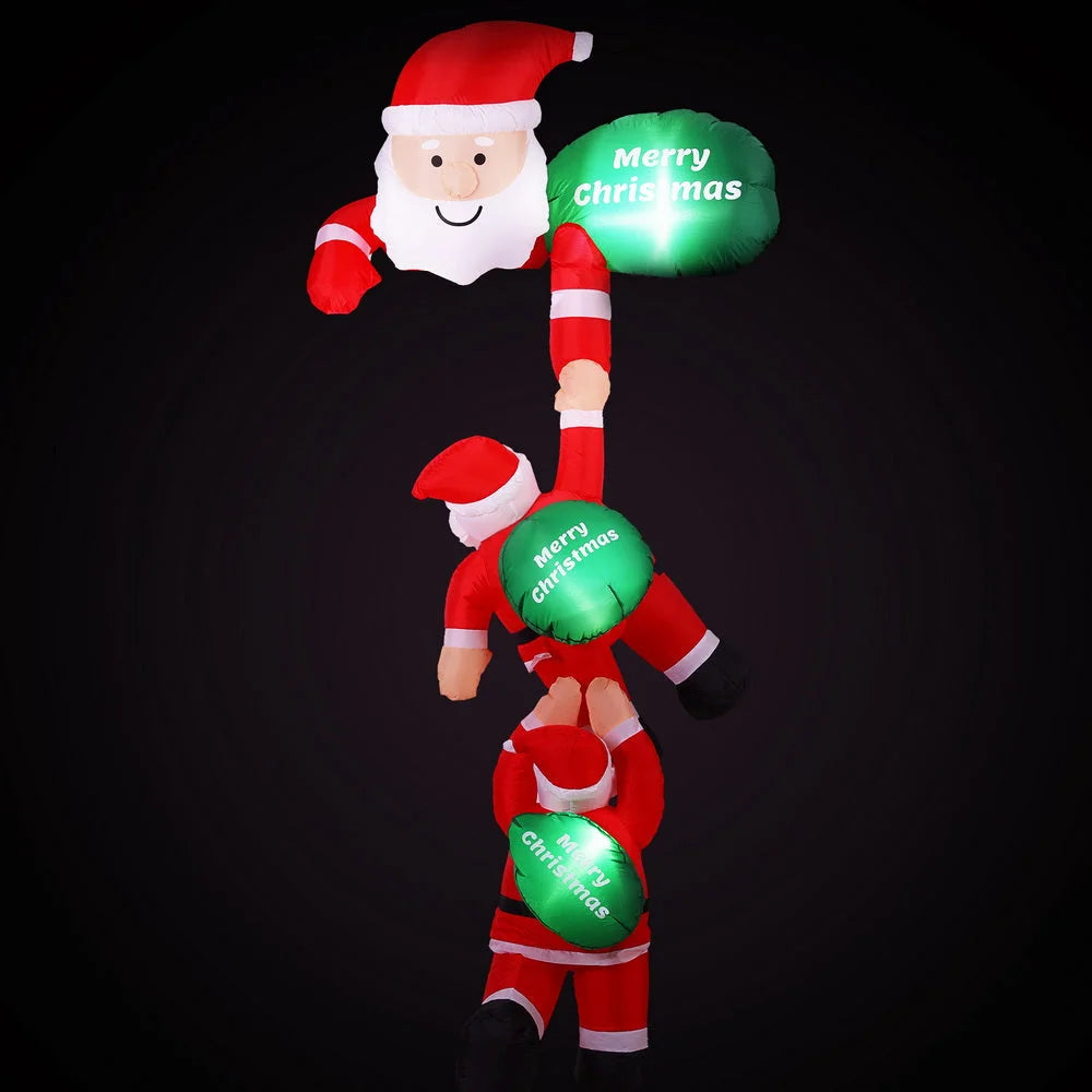 Jingle Jollys Christmas Inflatable Climbing Santa 2.5M