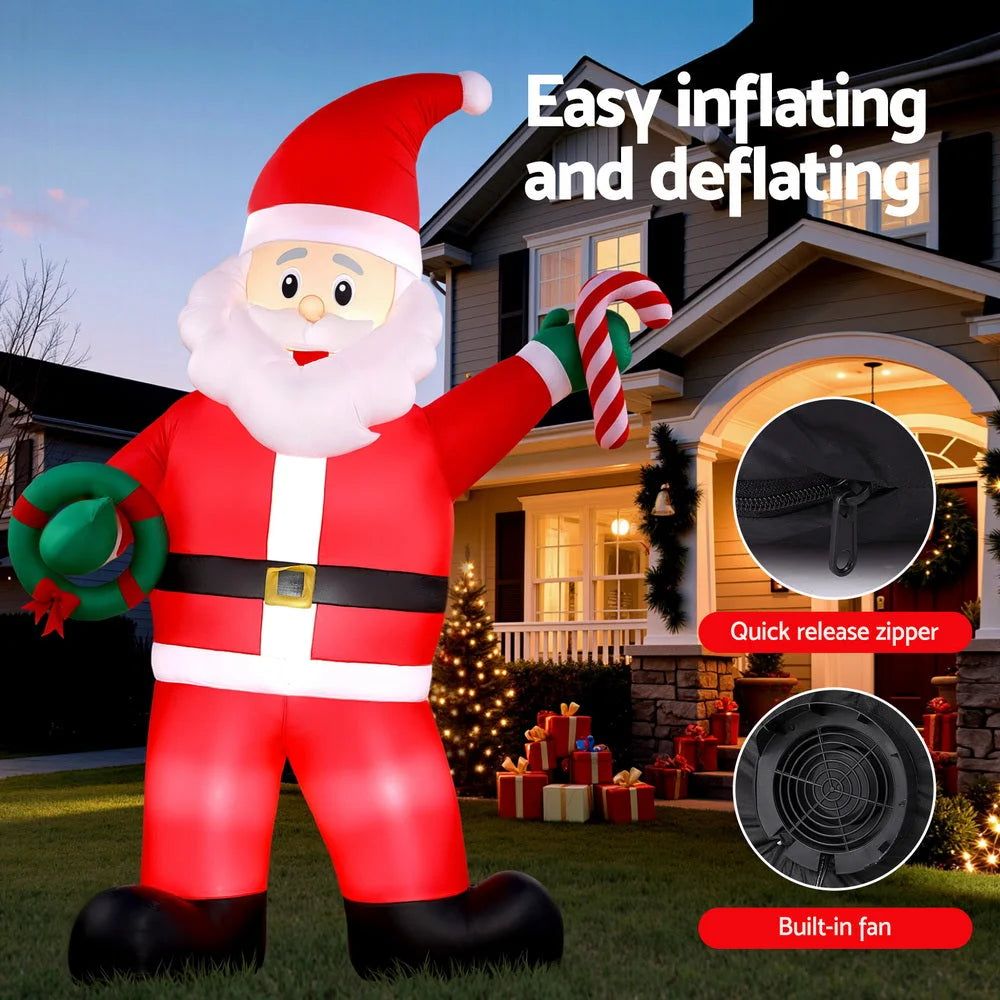 Jingle Jollys Christmas Inflatable Giant Santa 3.8M Height