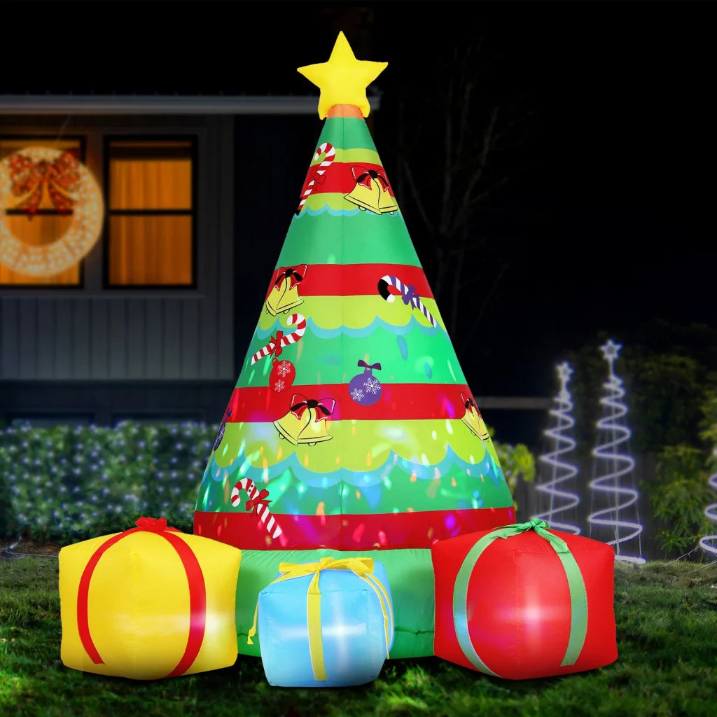 Jingle Jollys Christmas Inflatable Gift Tree 2.2M Height