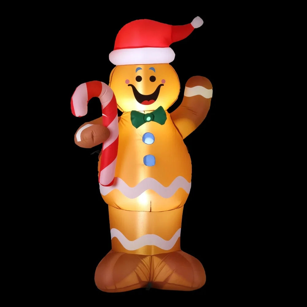 Jingle Jollys Christmas Inflatable Gingerbread Man 1.5M