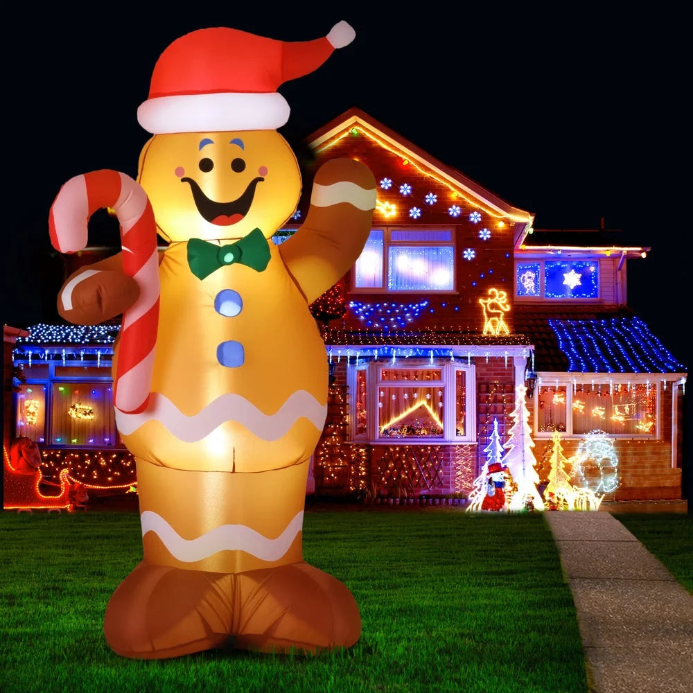 Jingle Jollys Christmas Inflatable Gingerbread Man 1.5M