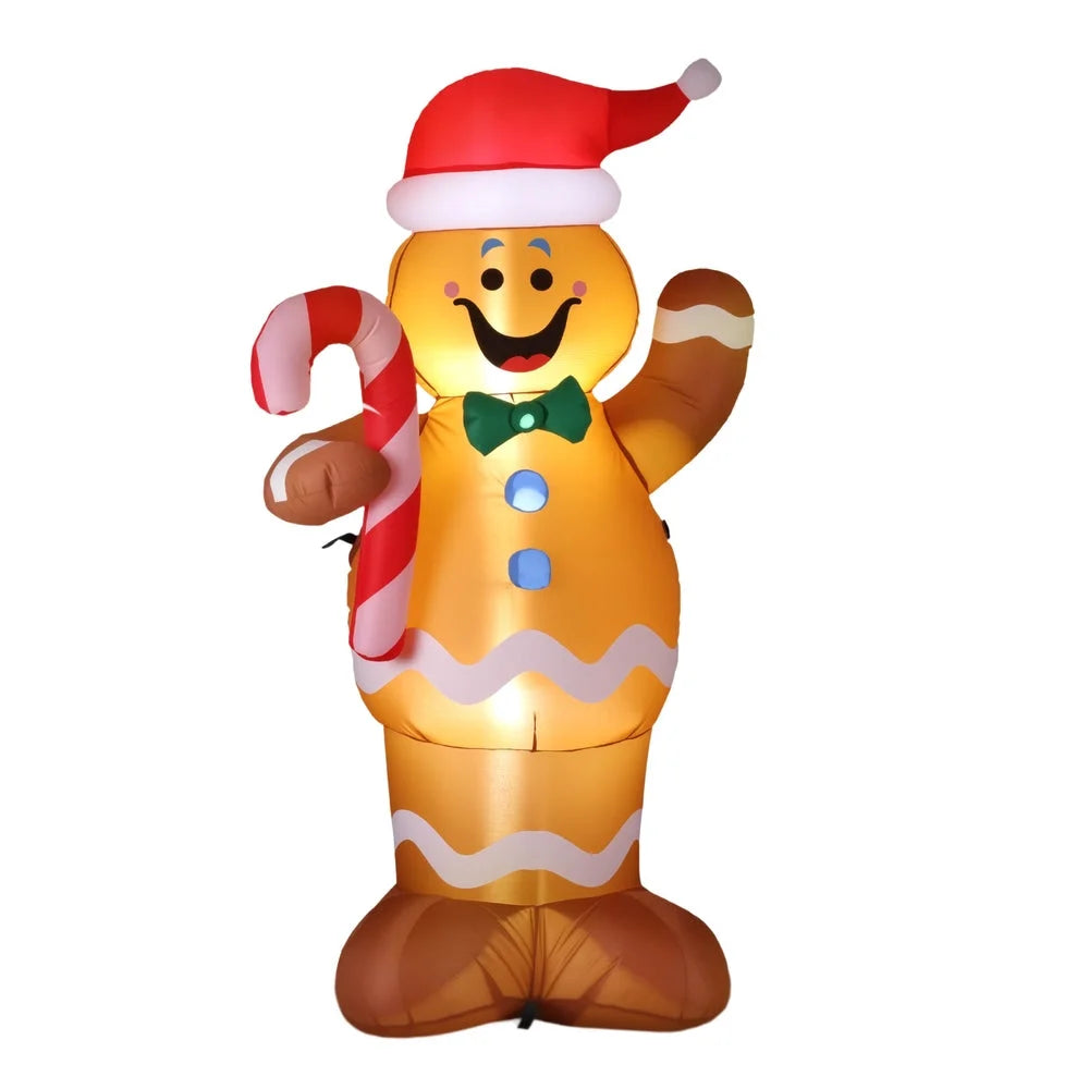 Jingle Jollys Christmas Inflatable Gingerbread Man 1.5M