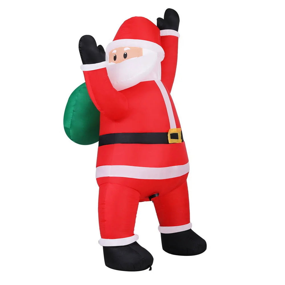 Jingle Jollys Christmas Inflatable Santa Climbing LED