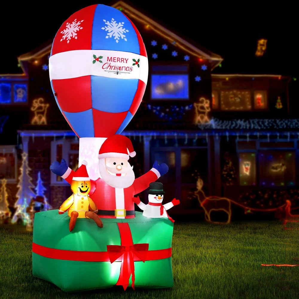 Jingle Jollys Christmas Inflatable Santa in Ballon 2.8M