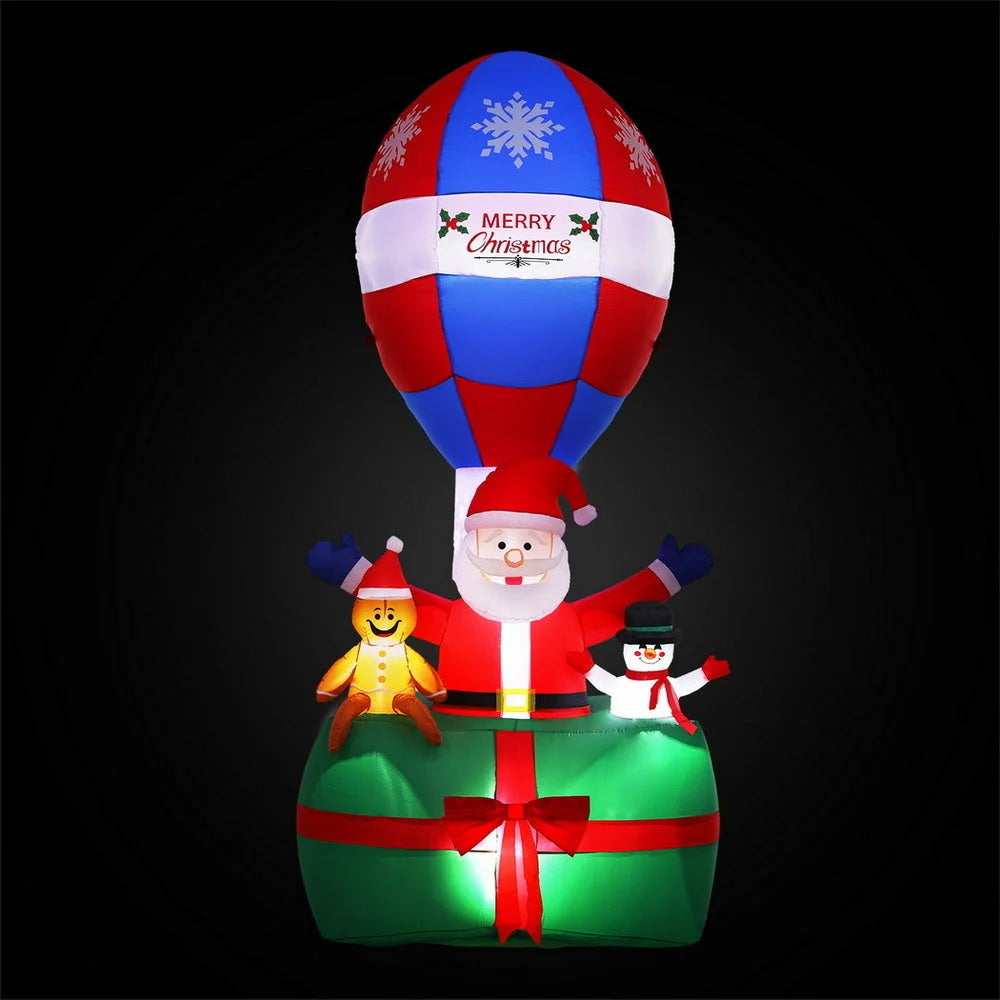Jingle Jollys Christmas Inflatable Santa in Ballon 2.8M