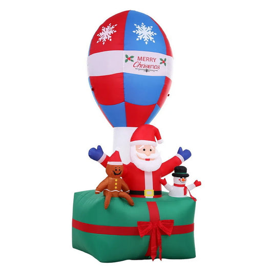 Jingle Jollys Christmas Inflatable Santa in Ballon 2.8M