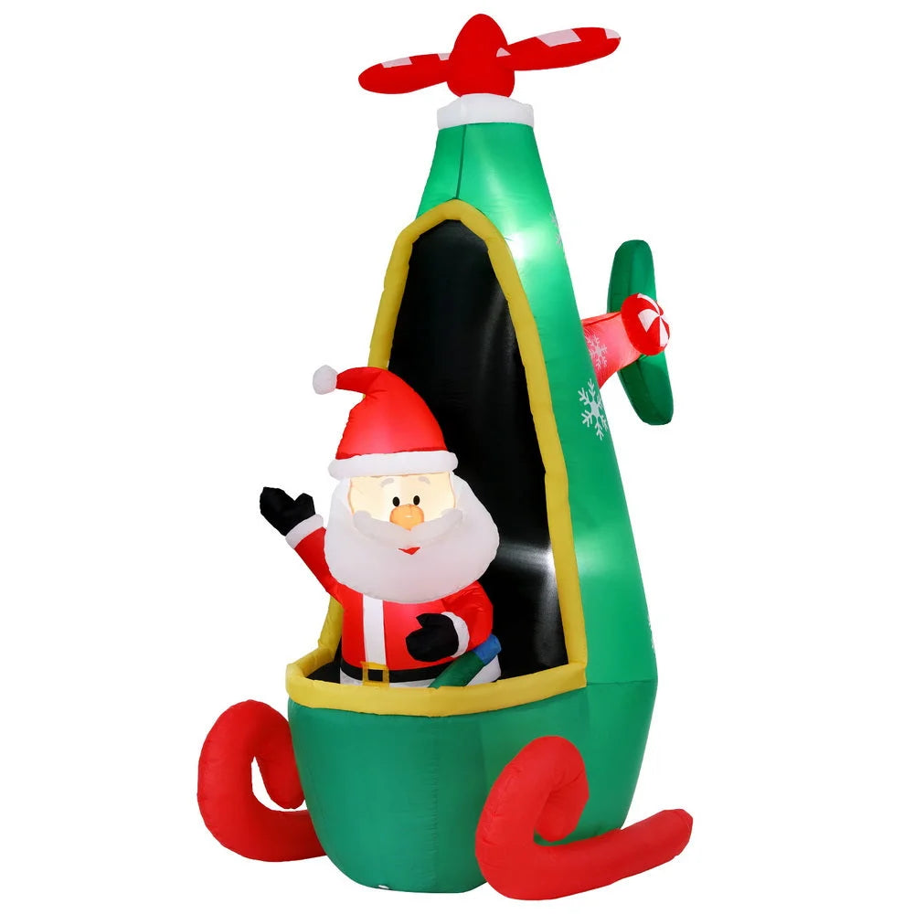Jingle Jollys Christmas Inflatable Santa in Helicopter 2
