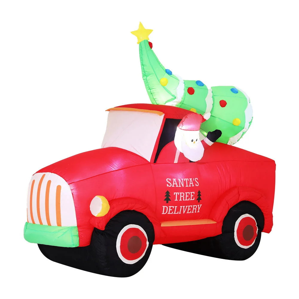 Jingle Jollys Christmas Inflatable Santa Truck 1.6M Height