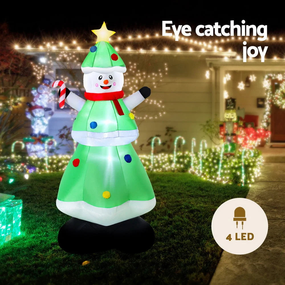 Jingle Jollys Christmas Inflatable Snowman Tree 2.75M