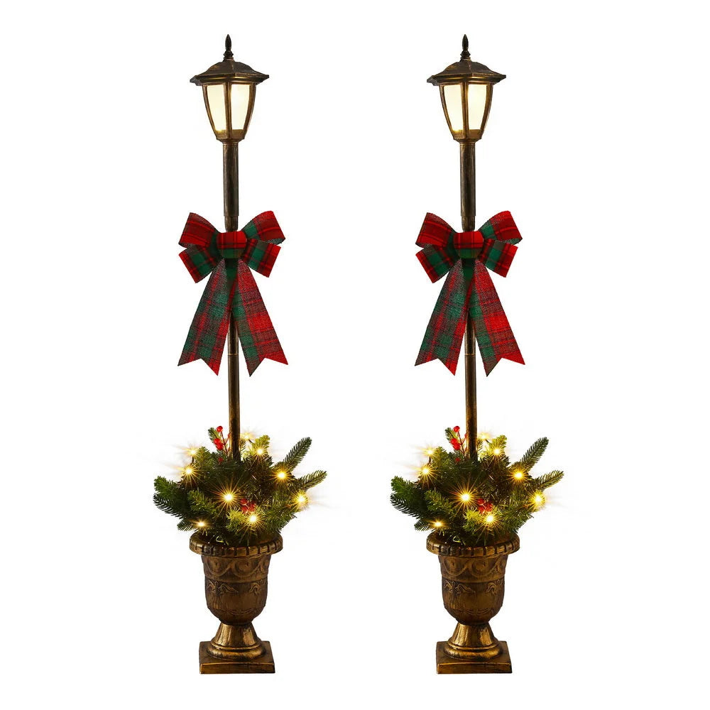 Jingle Jollys Christmas Lights 125cm Lamp Post 50 LED Fairy
