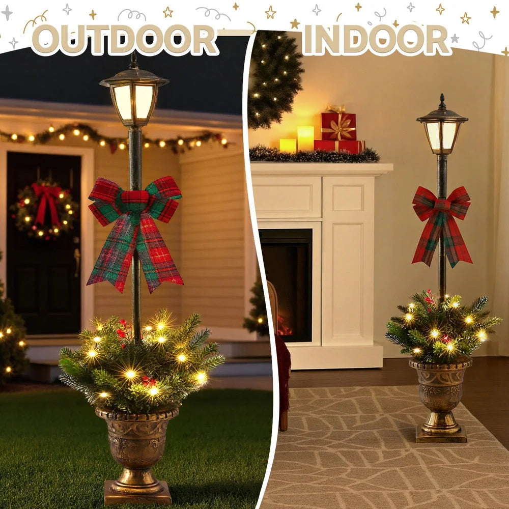 Jingle Jollys Christmas Lights 125cm Lamp Post 50 LED Fairy