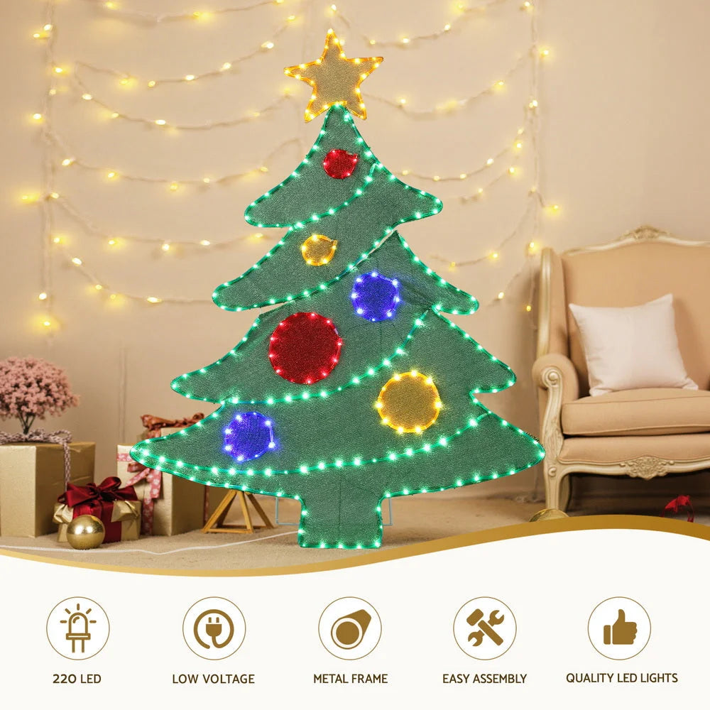 Jingle Jollys Christmas Lights 150cm Motif 220 LED Rope