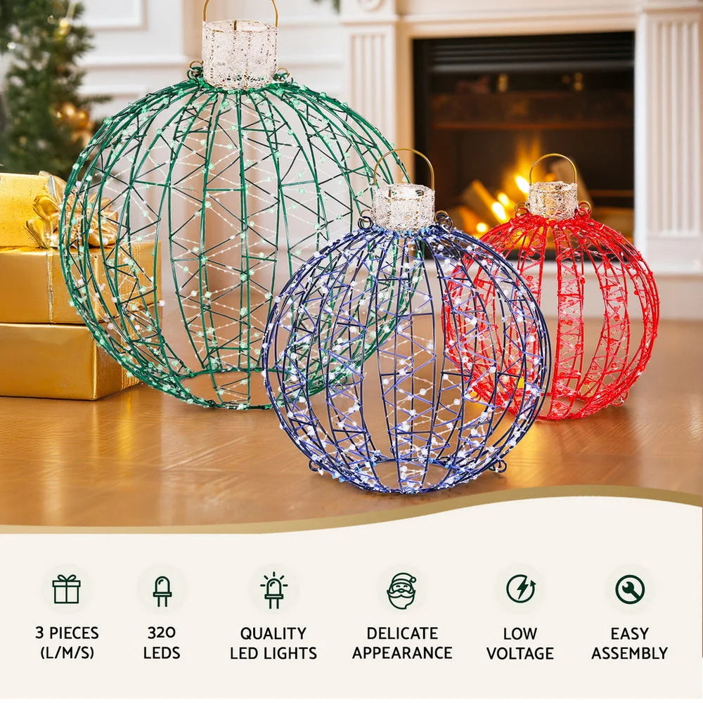 Jingle Jollys Christmas Lights 320 LED Fairy Light 3pcs
