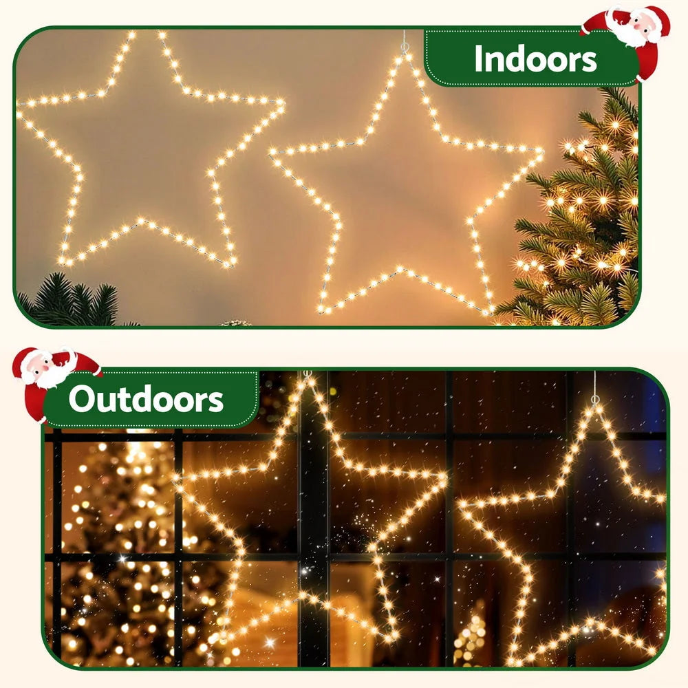Jingle Jollys Christmas Lights 50cm Star 70 LED Xmas