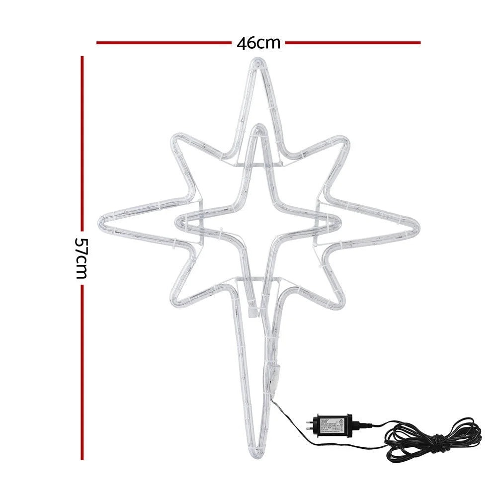 Jingle Jollys Christmas Lights 57cm Bethlehem Star 90 LED