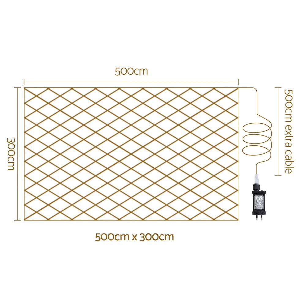 Jingle Jollys Christmas Lights 5Mx3M Net String Light 600