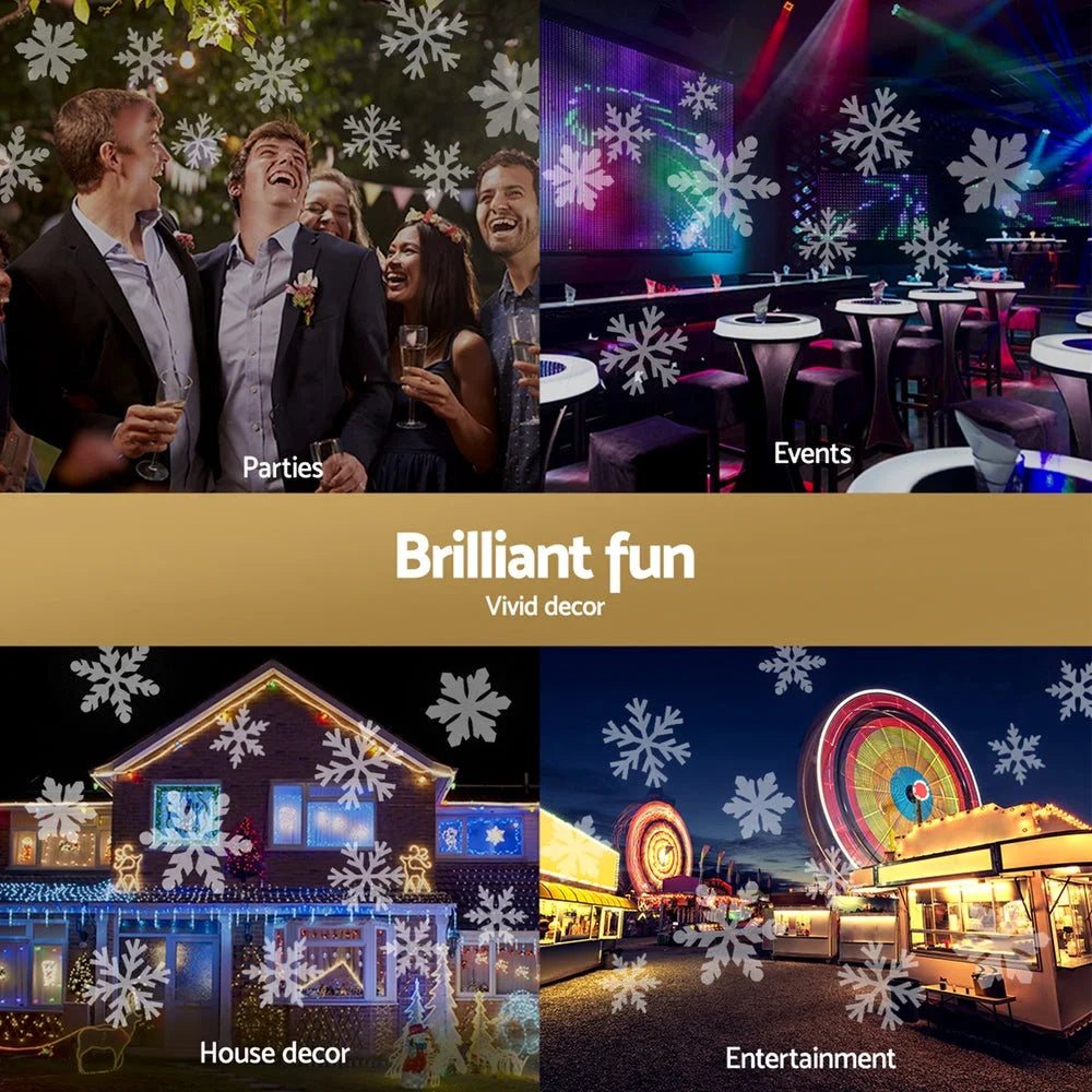 Jingle Jollys Christmas Lights Laser Light Snowflake