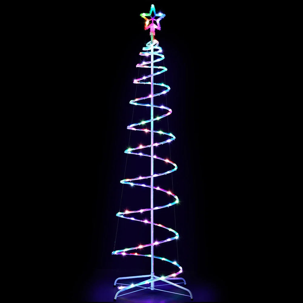 Jingle Jollys Christmas Tree 1.8m 100 RGB LED Rope Lights