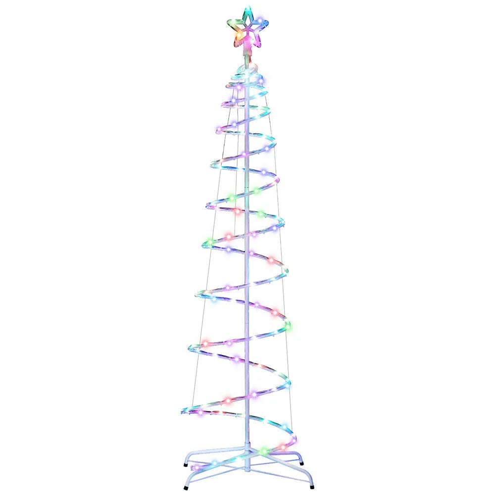 Jingle Jollys Christmas Tree 1.8m 100 RGB LED Rope Lights
