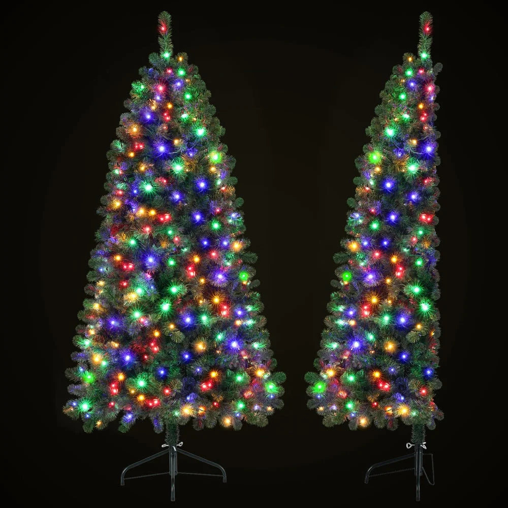 Jingle Jollys Christmas Tree 1.8M LED Corner Xmas Tree Half
