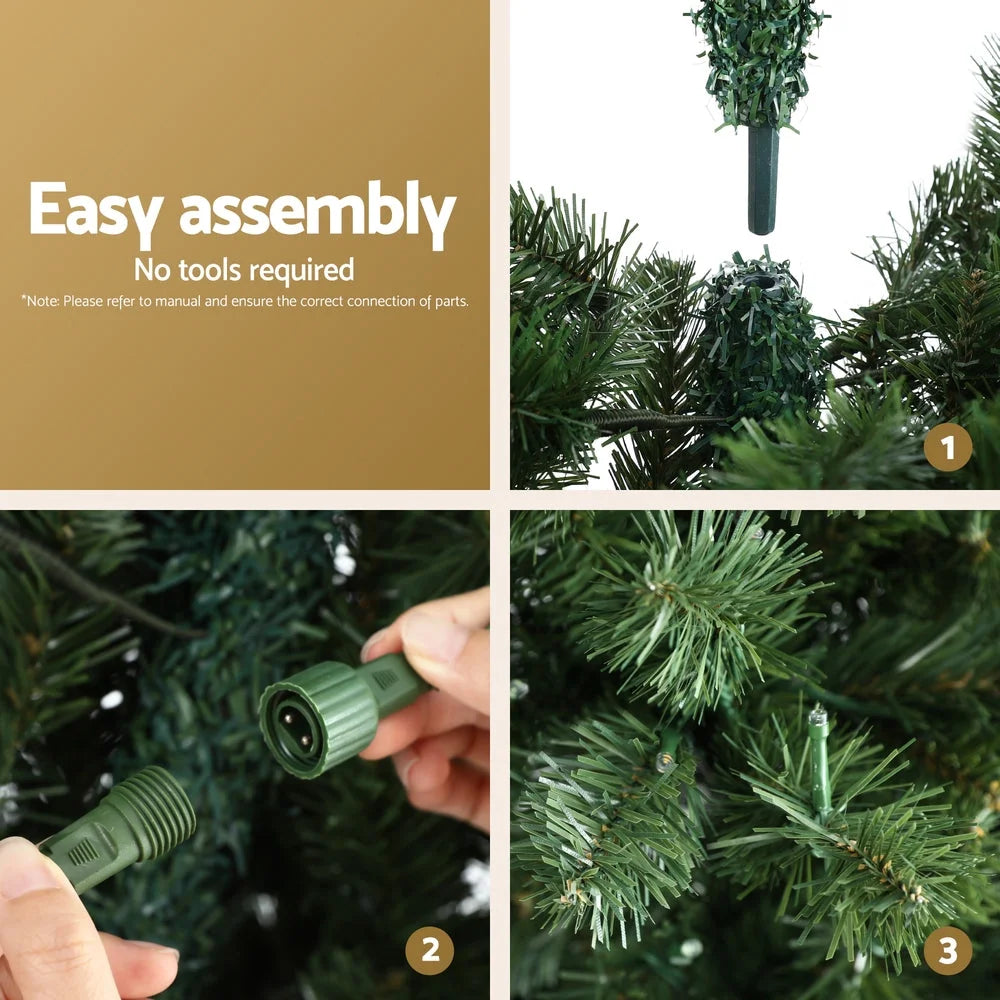 Jingle Jollys Christmas Tree 1.8M LED Corner Xmas Tree Half