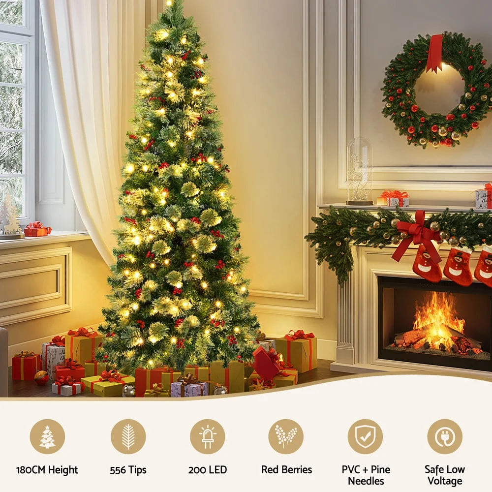 Jingle Jollys Christmas Tree 1.8M LED Xmas Tree Party