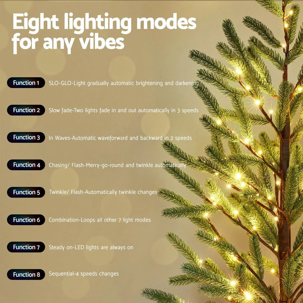 Jingle Jollys Christmas Tree 1.8M Pre-lit LED Xmas Tree 8