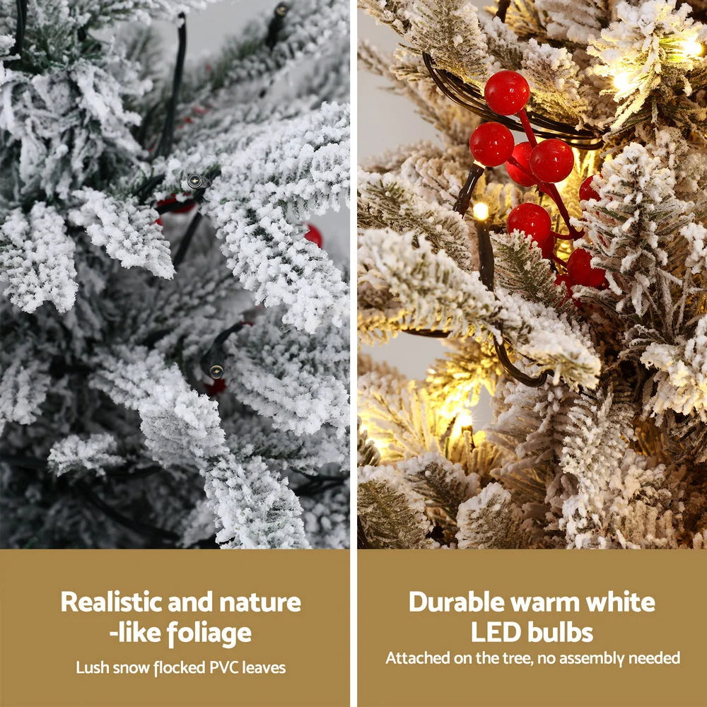 Jingle Jollys Christmas Tree 1M LED Potted Xmas Party Decor