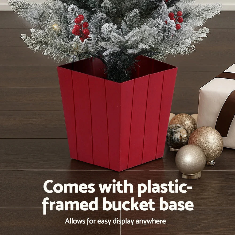 Jingle Jollys Christmas Tree 1M LED Potted Xmas Party Decor