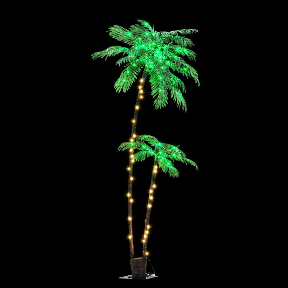 Jingle Jollys Christmas Tree 2.1m LED Lighted Xmas Palm