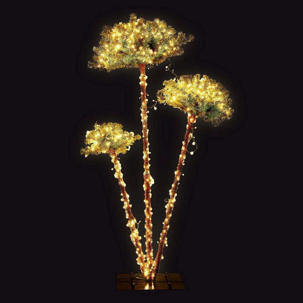 Jingle Jollys Christmas Tree 3-in-1 LED Xmas Palm Tree