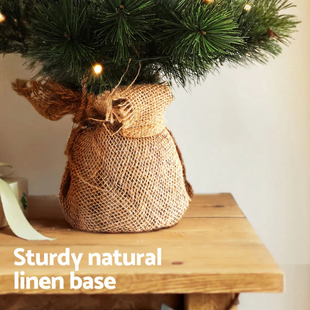 Jingle Jollys Christmas Tree 60CM Mini Tabletop 8 Light