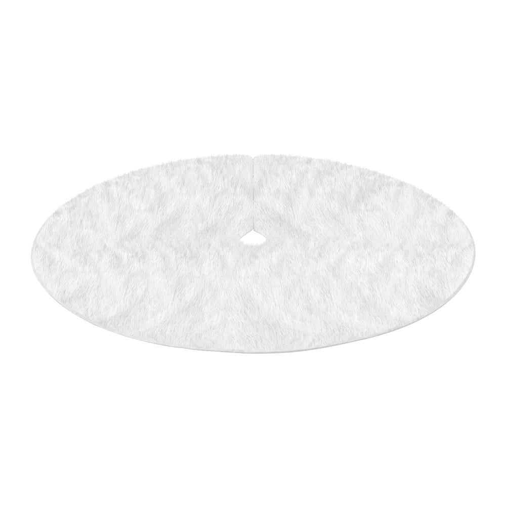Jingle Jollys Christmas Tree Skirt 120cm Plush Xmas Fluffy