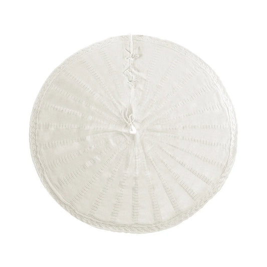 Jingle Jollys Christmas Tree Skirt 90cm Knitted Fabric Xmas