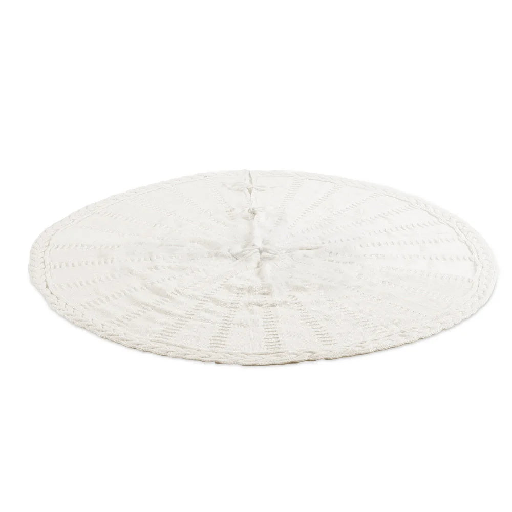 Jingle Jollys Christmas Tree Skirt 90cm Knitted Fabric Xmas