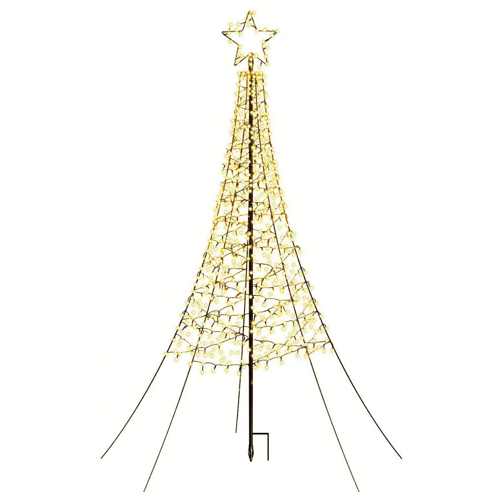 Jingle Jollys Solar Christmas Tree 2.1m 320 LED Net Lights