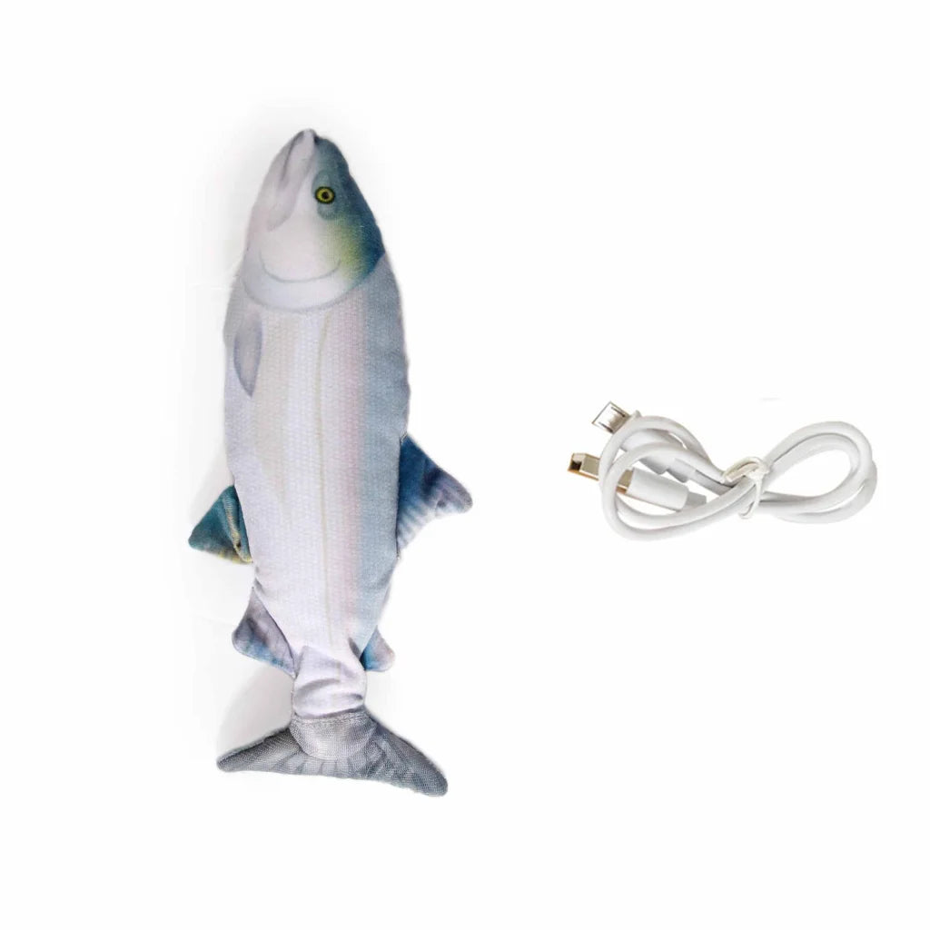 Jittering Sardine Cat Toy Flopping Dancing Fish + Catnip
