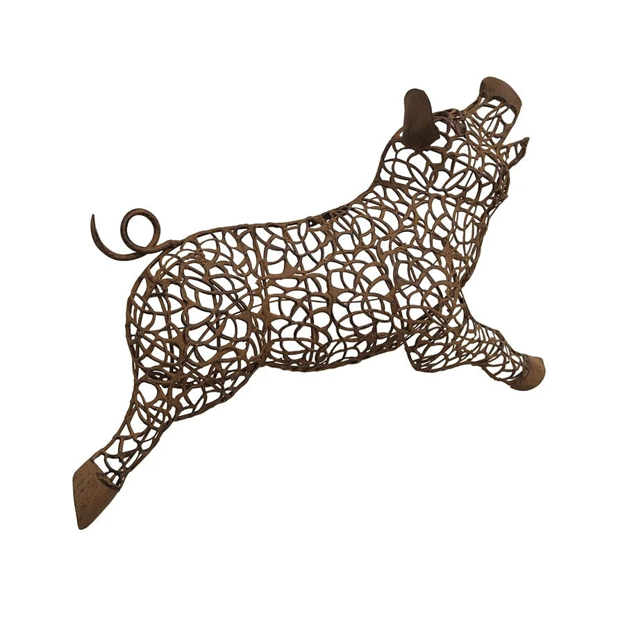 Jolly Pig Metal Wall Art 49cm - Home & Garden > Wall Art >