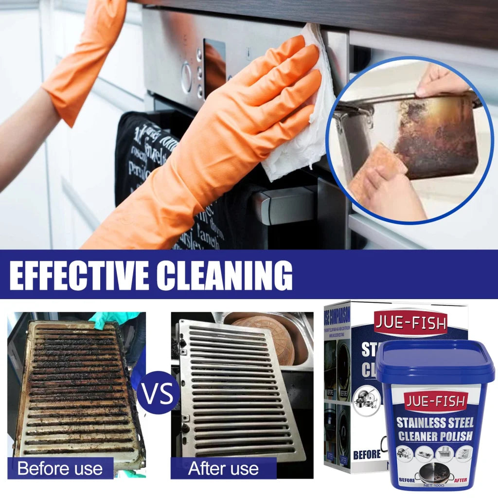 Jue-Fish Stainless Steel Cleaning Cream Kitchen