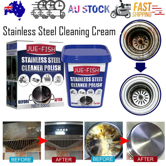 Jue-Fish Stainless Steel Cleaning Cream Kitchen