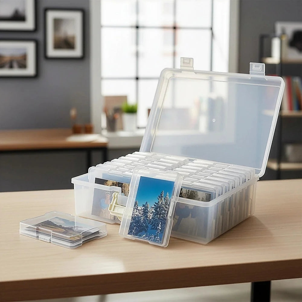 Jumbo storage box with album organizer container