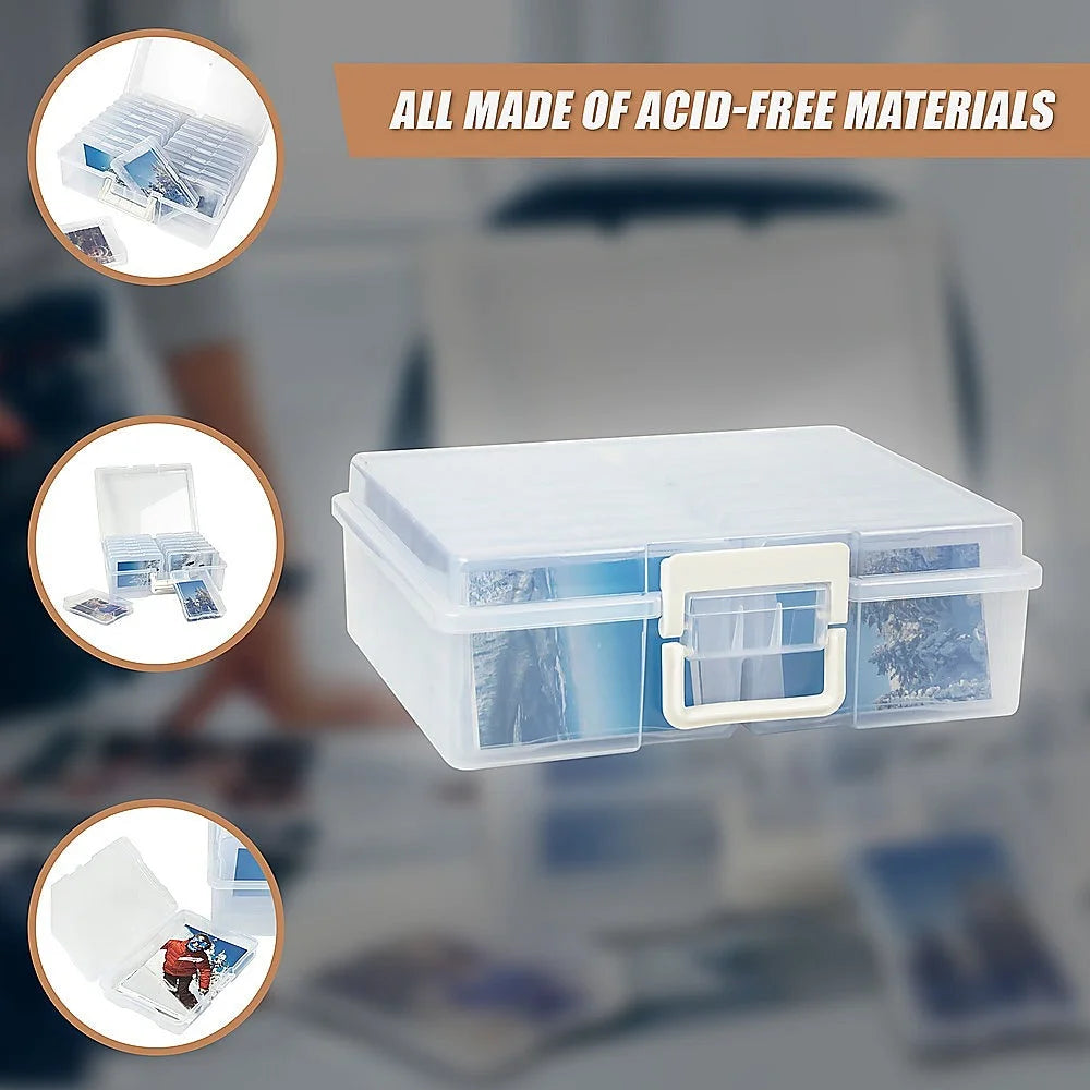 Album organizer container with craft case jumbo storage box