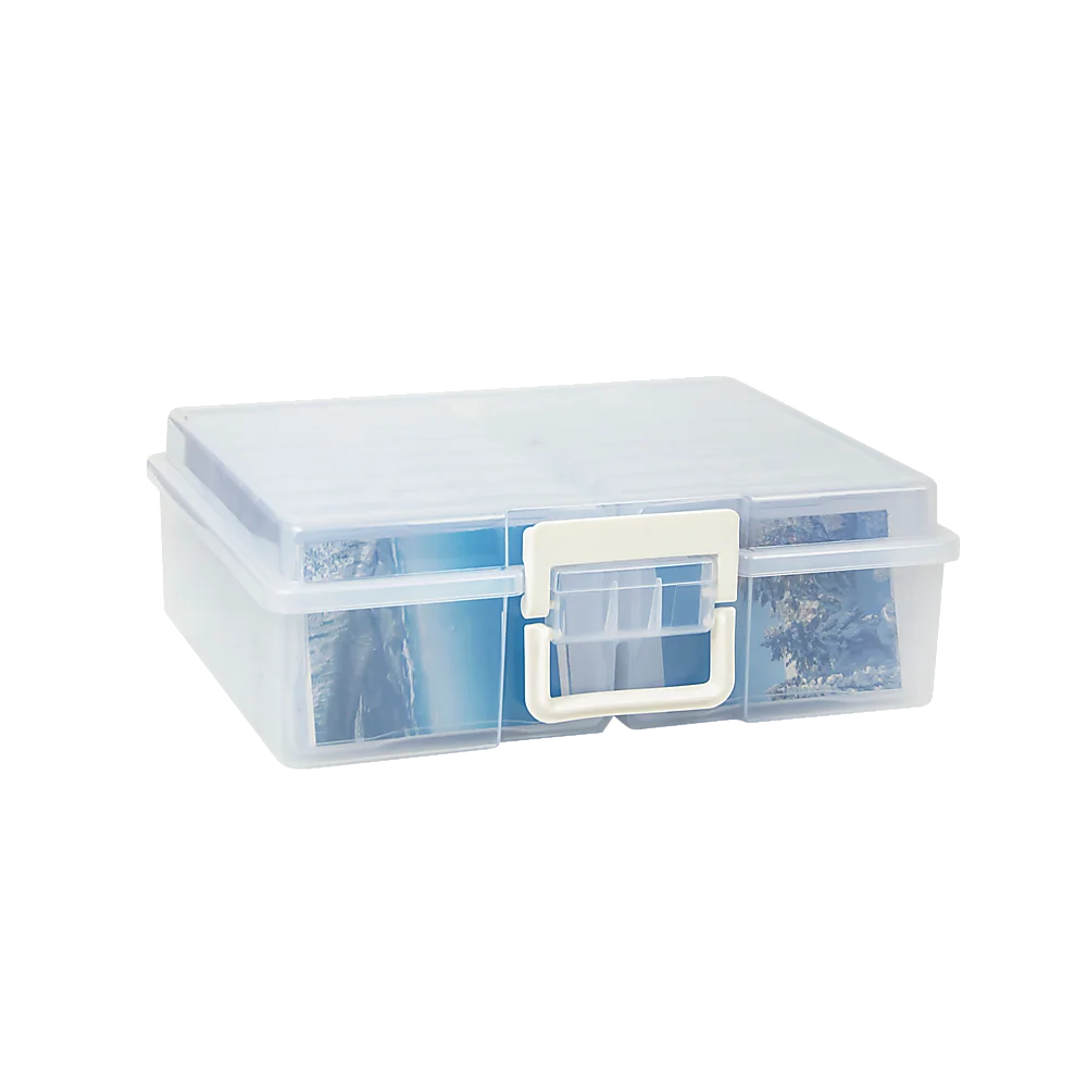 Jumbo storage box with album organizer container craft